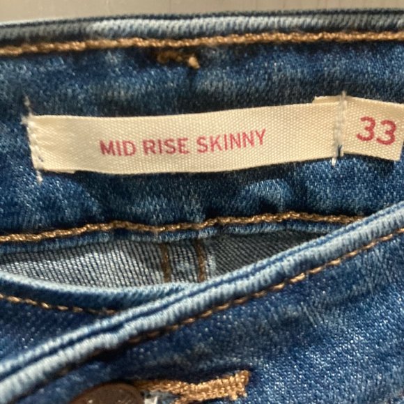 Levi Stauss mid rise skinny jeans 33 - Picture 3 of 6